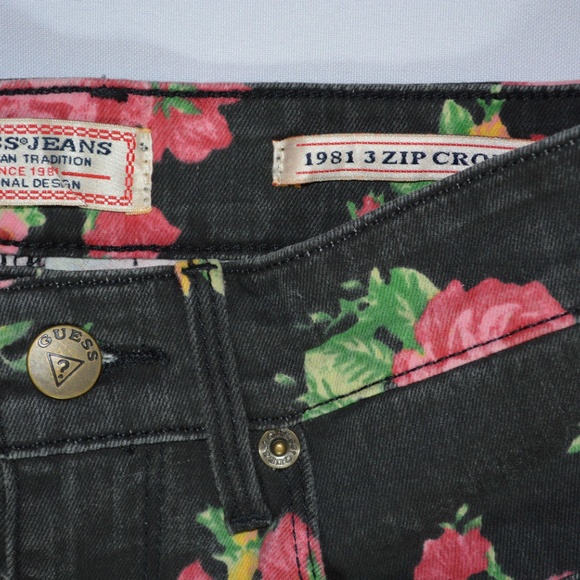 New Guess 1981 High Rise 3 Zip Crop Jeans - Picture 5 of 7